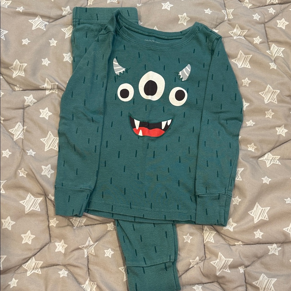 Old Navy Kids Pajama Set - Teal Monster Design